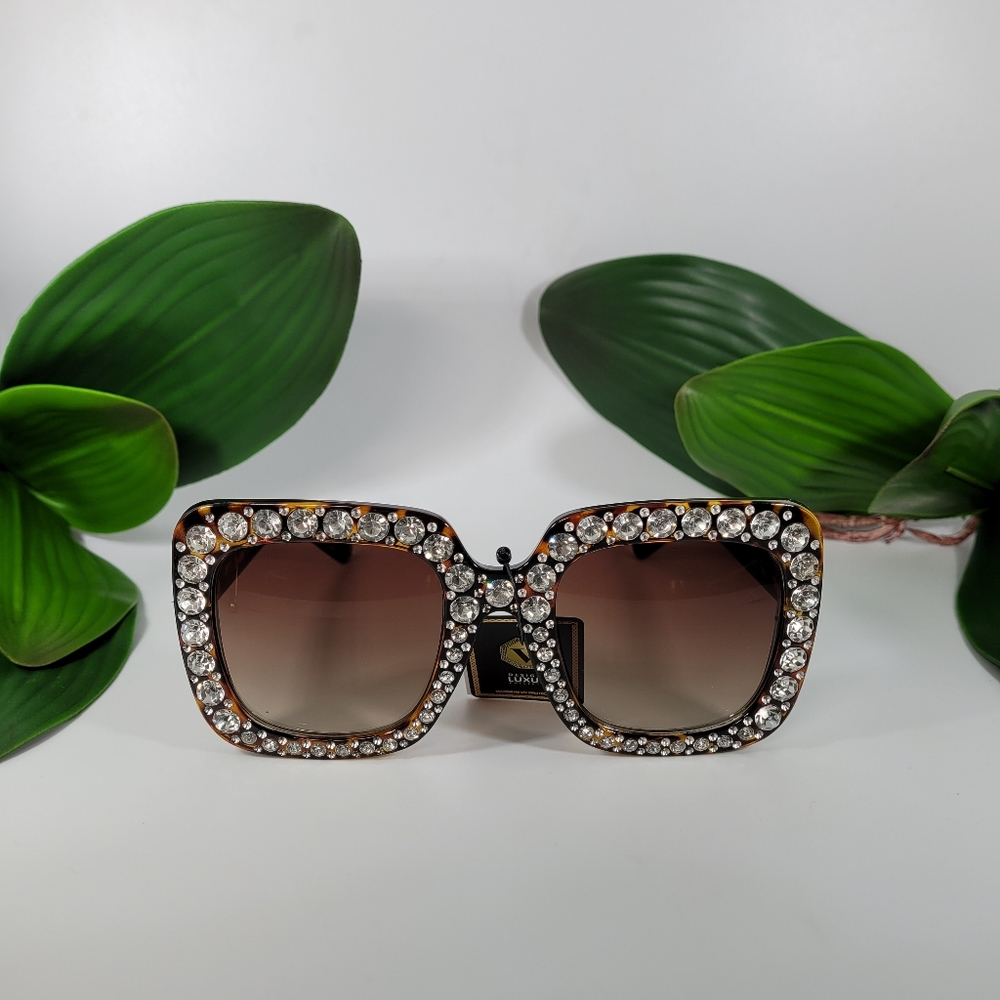 Glamorous Square Rhinestone Sunglasses - Picture 2 of 5